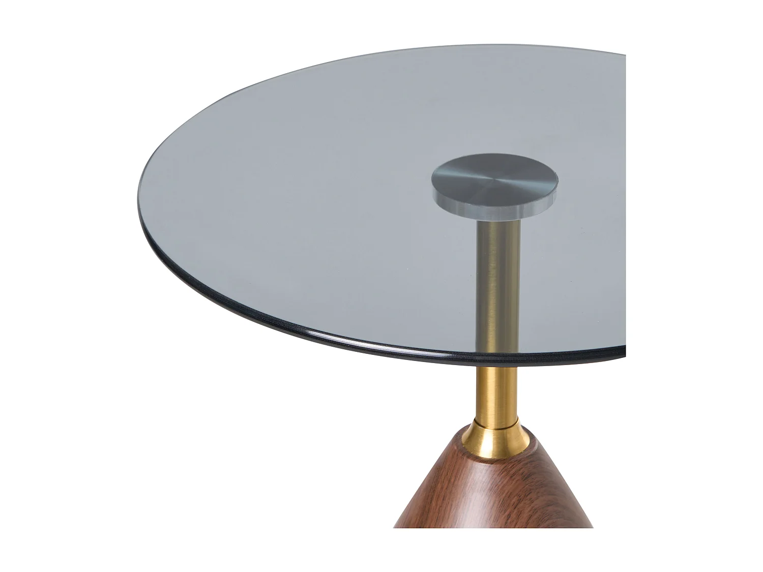 Table d'appoint WALLIS Verre de sécurité Marron/noir