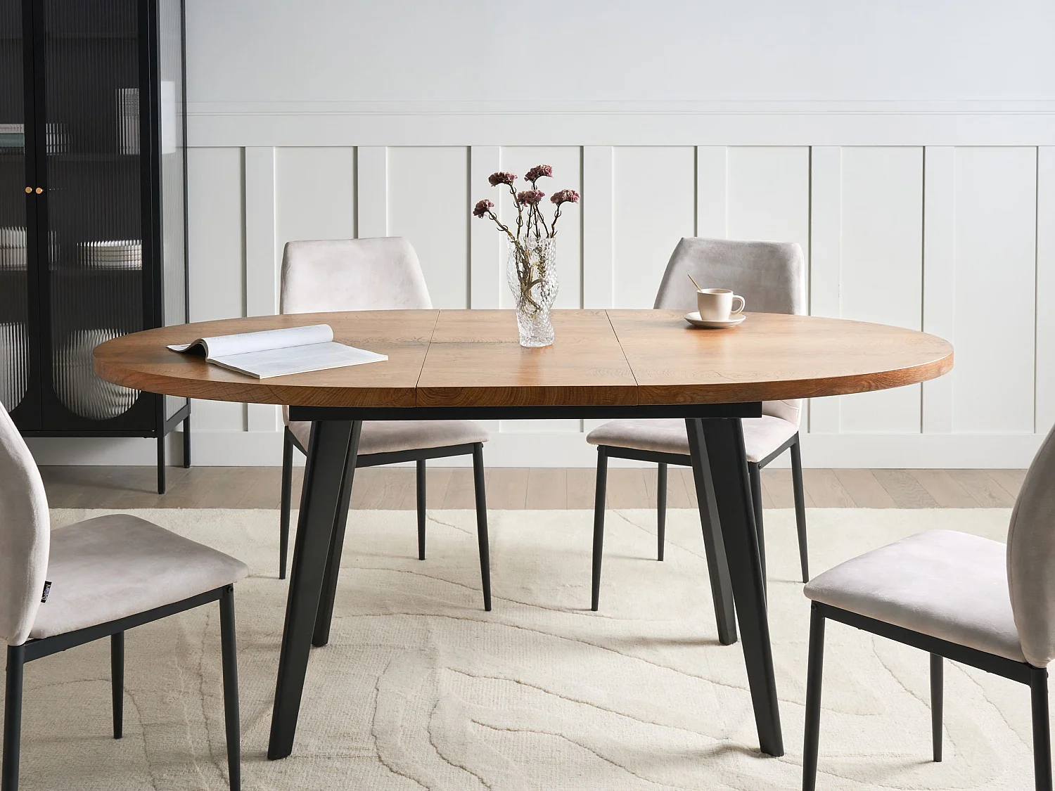 Table de salle à manger extensible DUTTON Marron 140/180 cm 90 cm