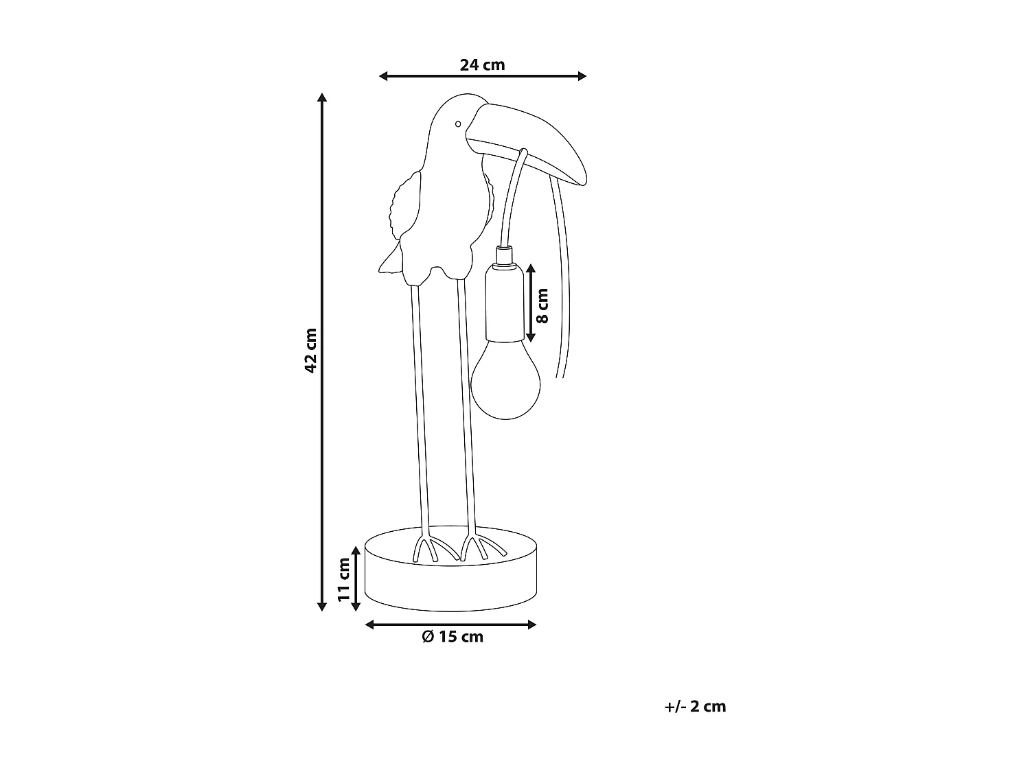 Lampe à poser Toucan ARACARI Doré