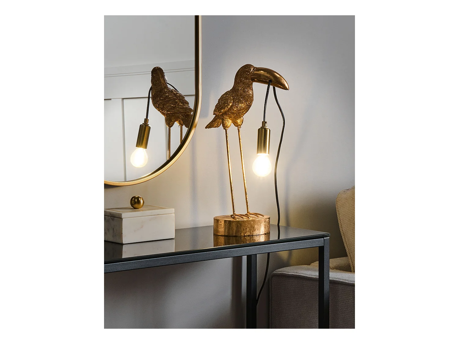 Lampe à poser Toucan ARACARI Doré