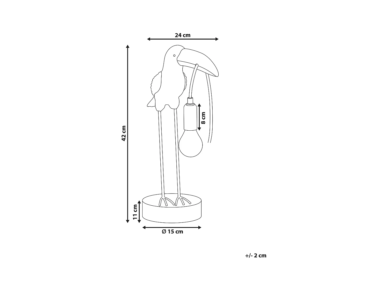 Lampe à poser Toucan ARACARI Doré