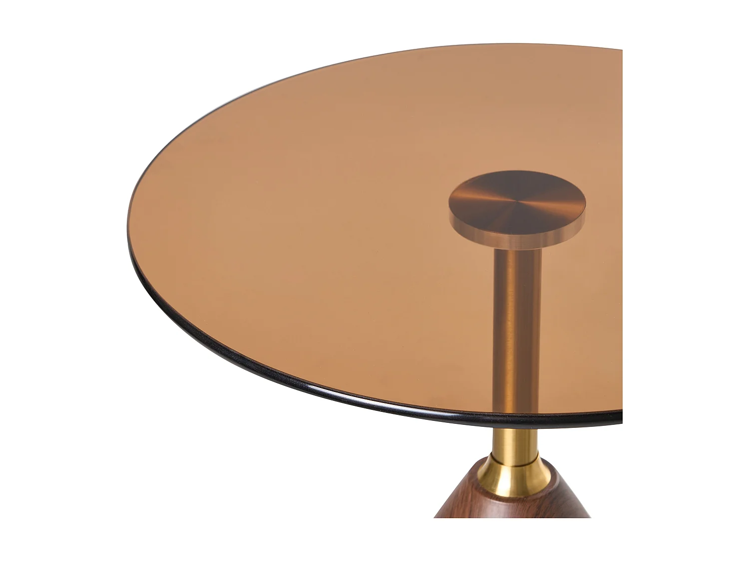 Table d'appoint WALLIS Verre de sécurité Marron