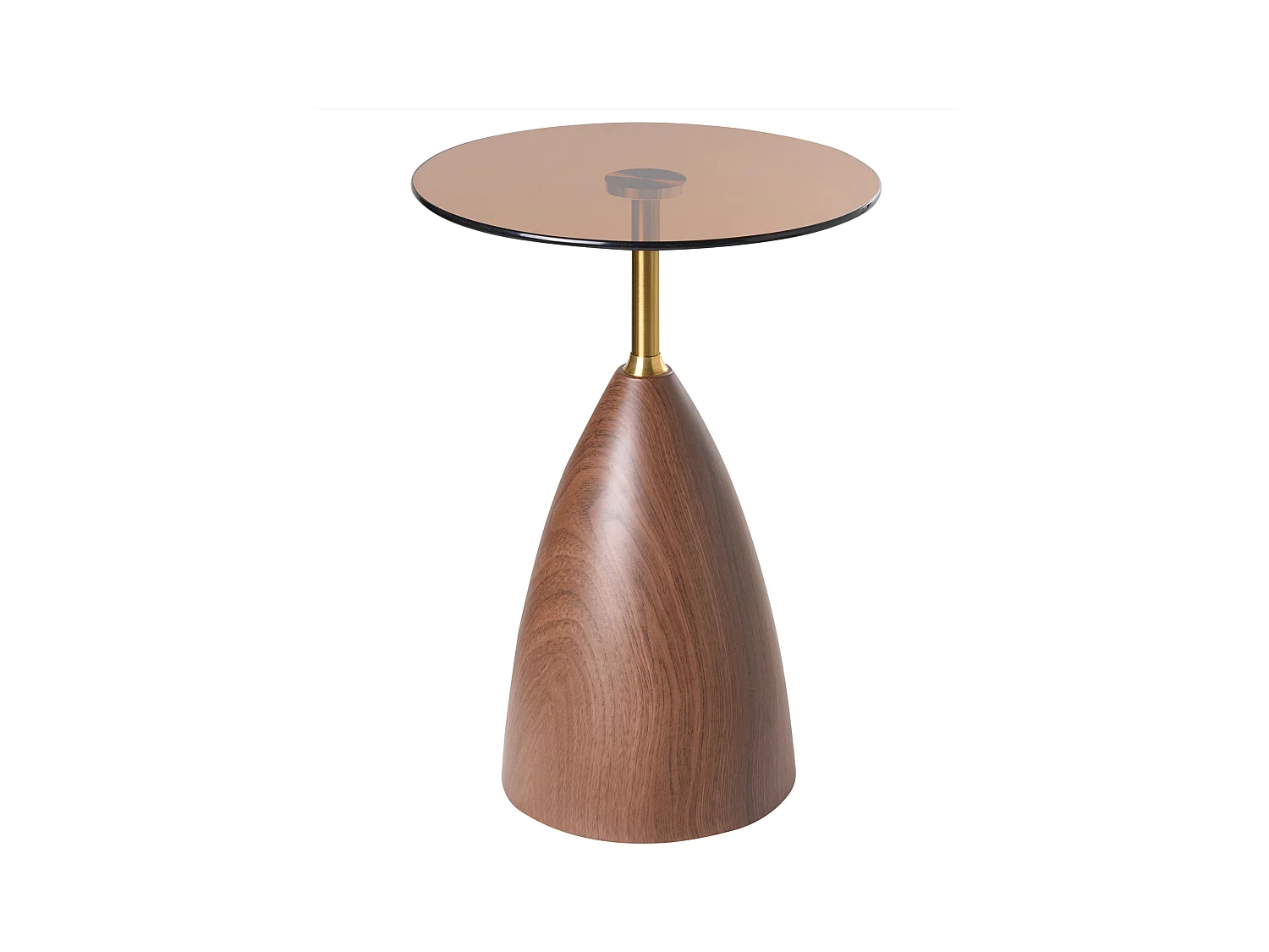 Table d'appoint WALLIS Verre de sécurité Marron