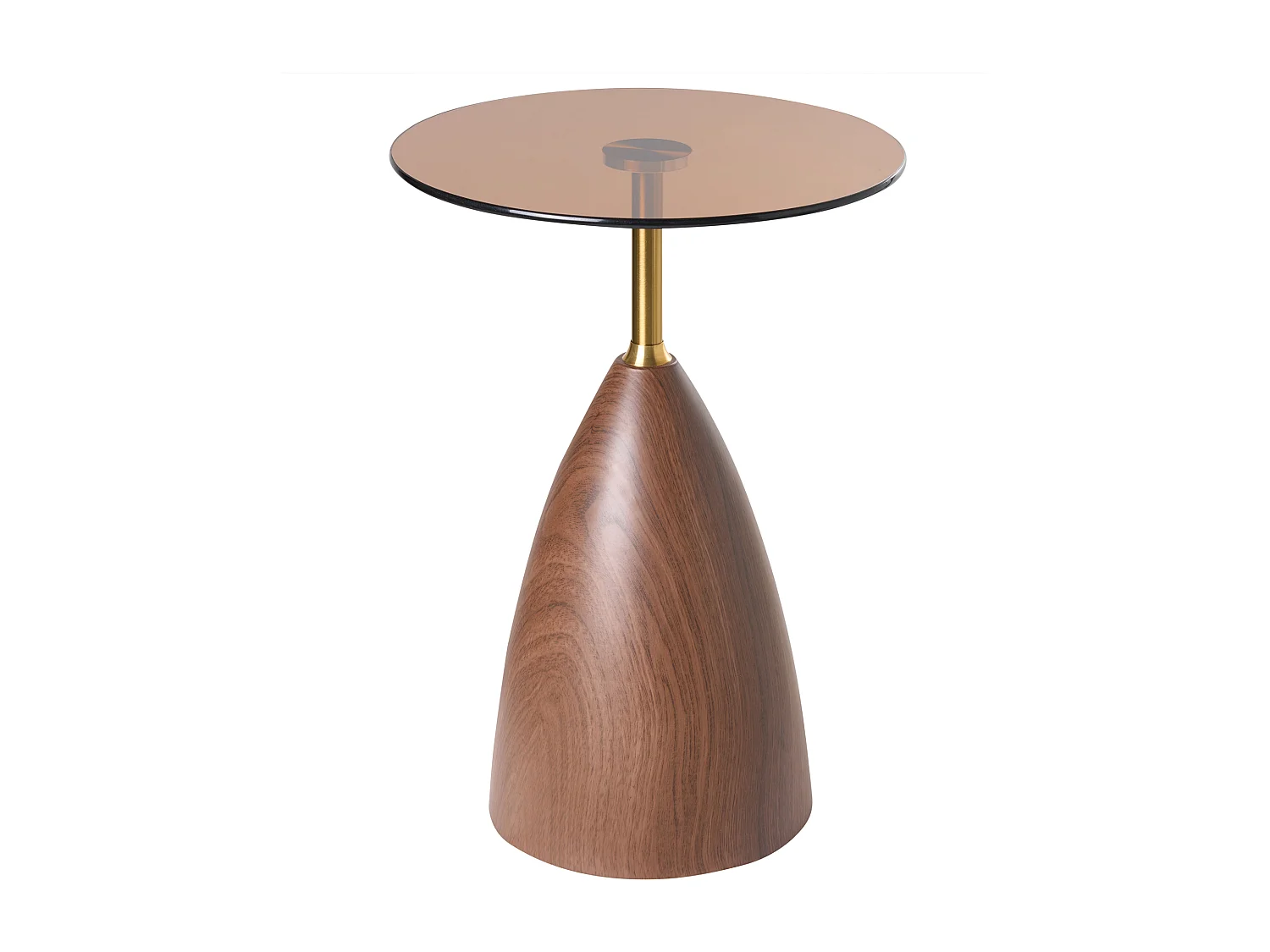 Table d'appoint WALLIS Verre de sécurité Marron