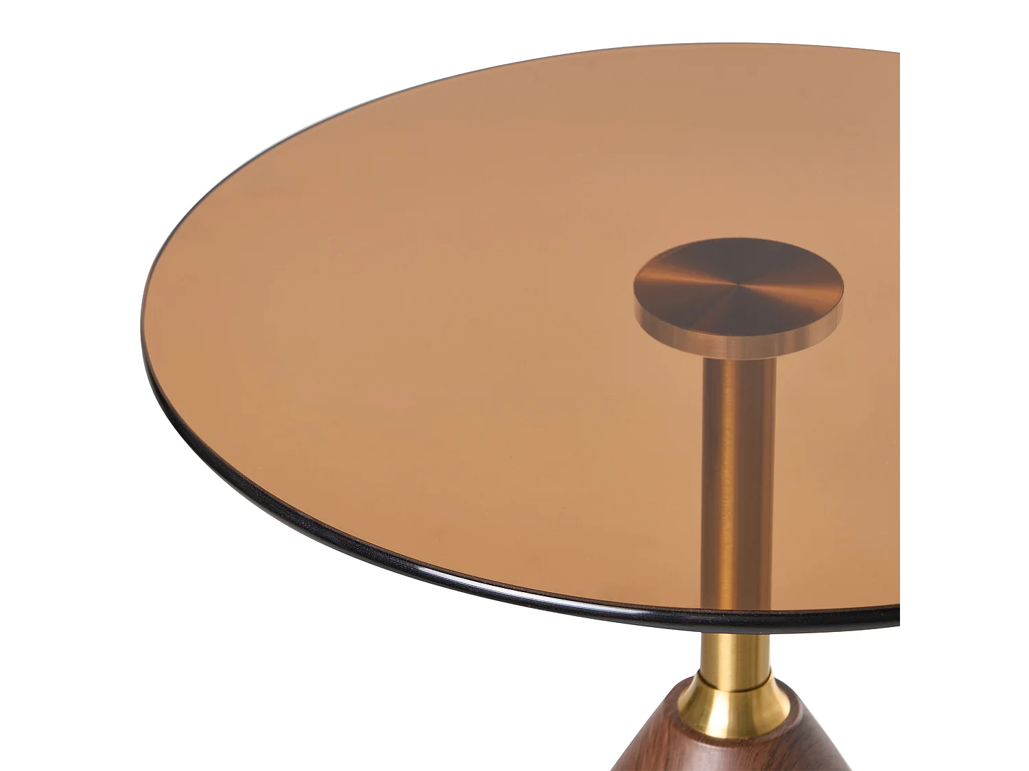 Table d'appoint WALLIS Verre de sécurité Marron
