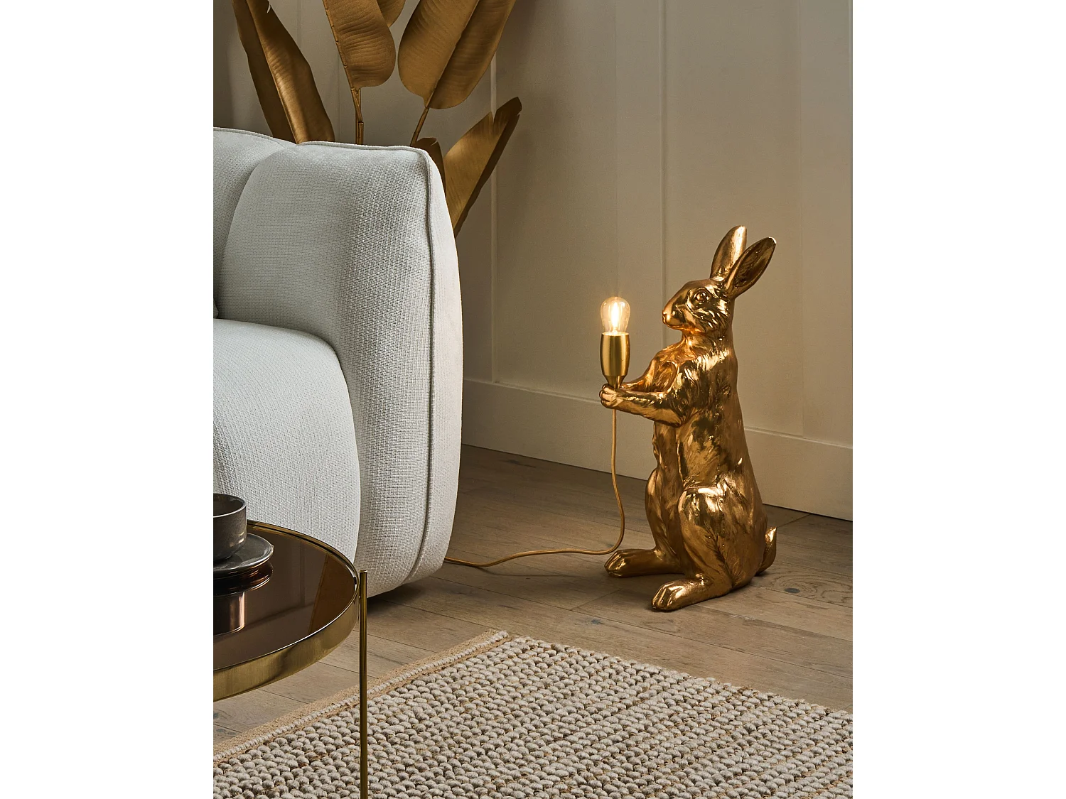 Lampe à poser Lapin BUGS Doré