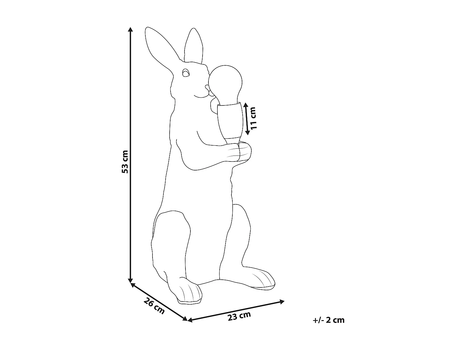 Lampe à poser Lapin BUGS Doré