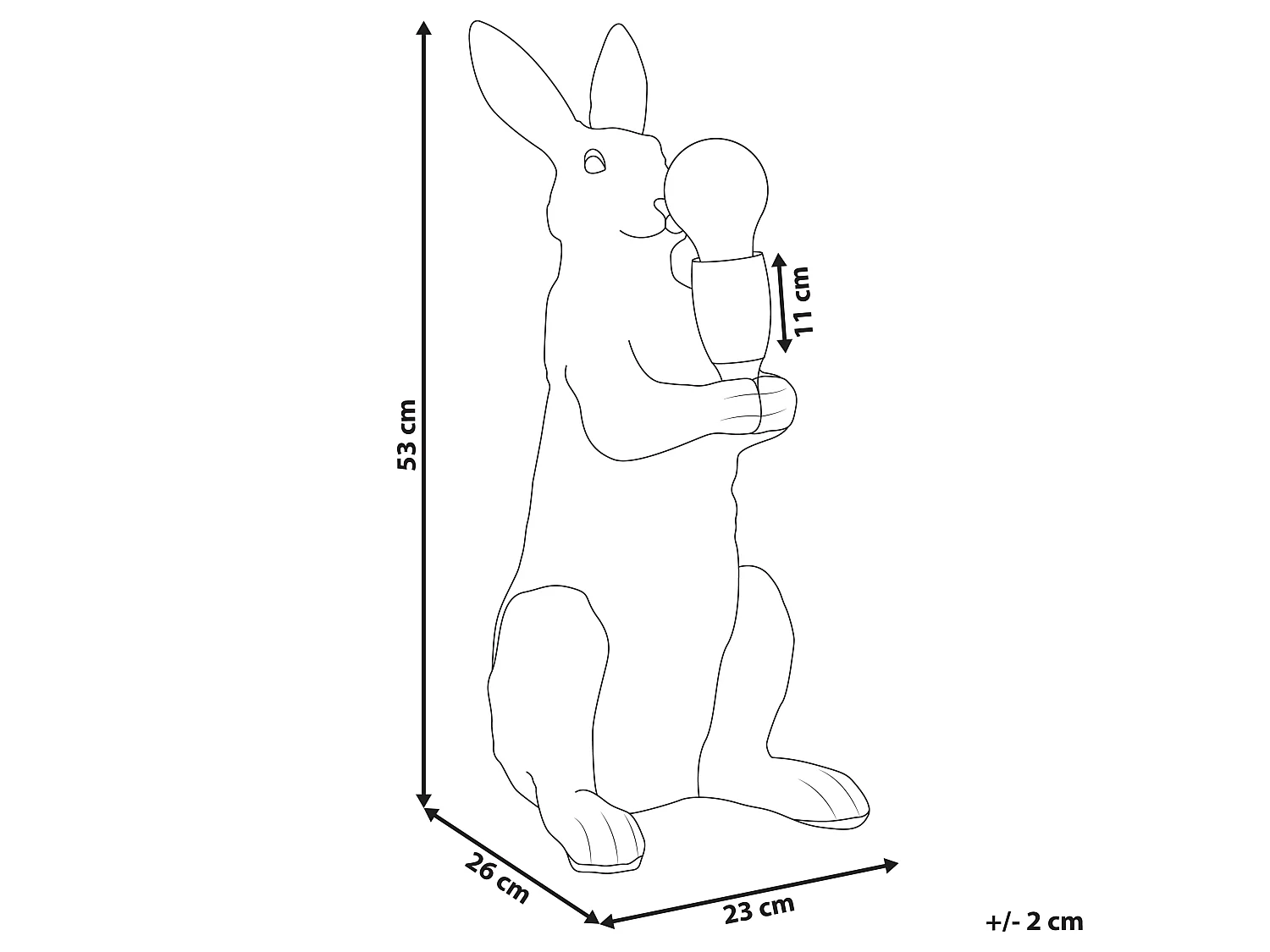Table Lamp Rabbit BUGS Gold