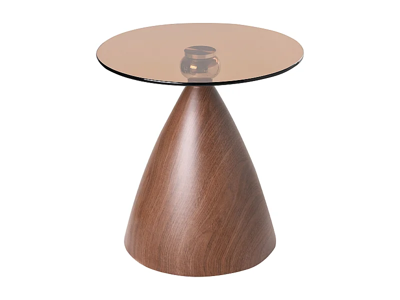 Table d'appoint CORELLA Verre de sécurité Marron