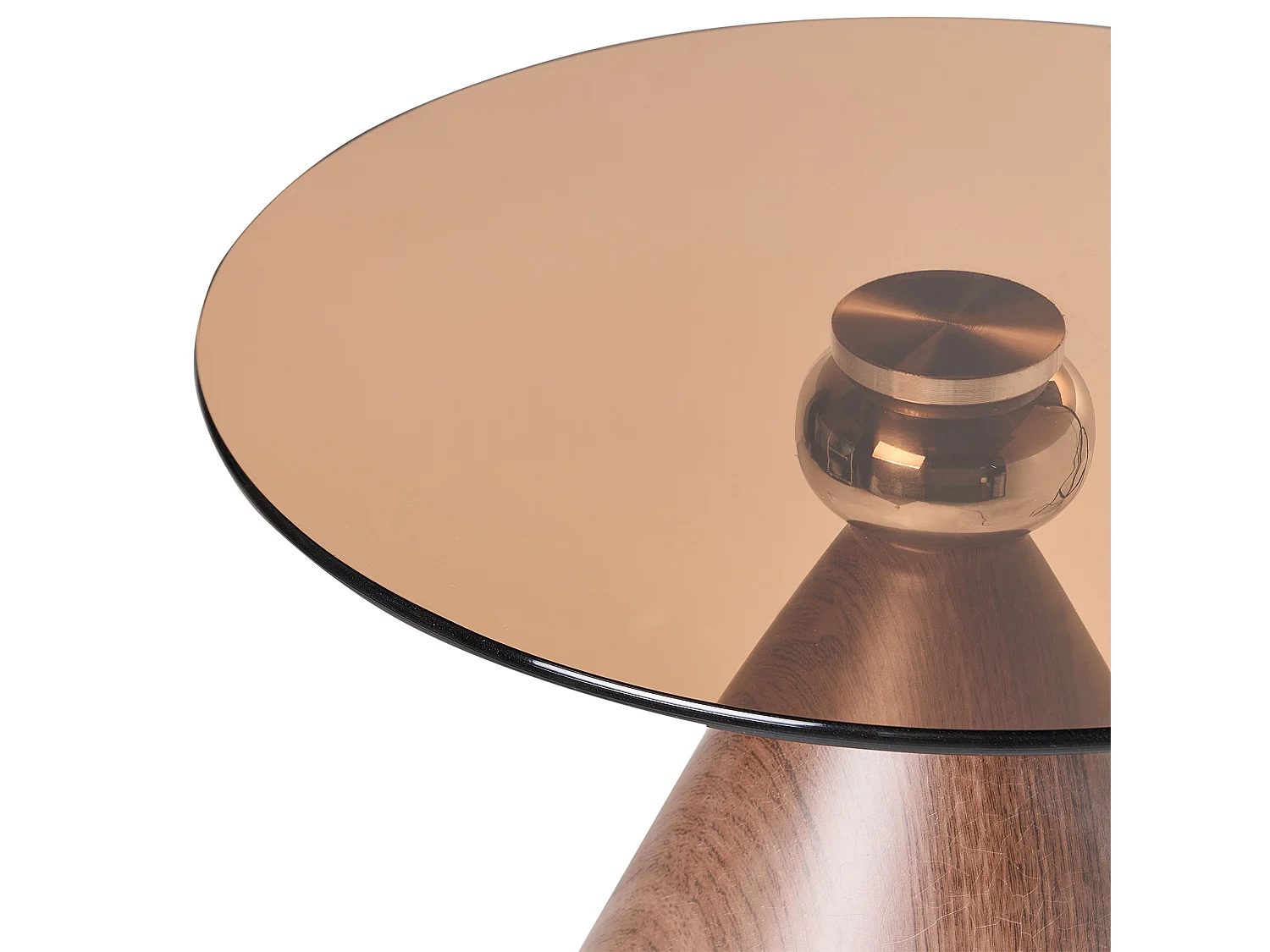 Table d'appoint CORELLA Verre de sécurité Marron