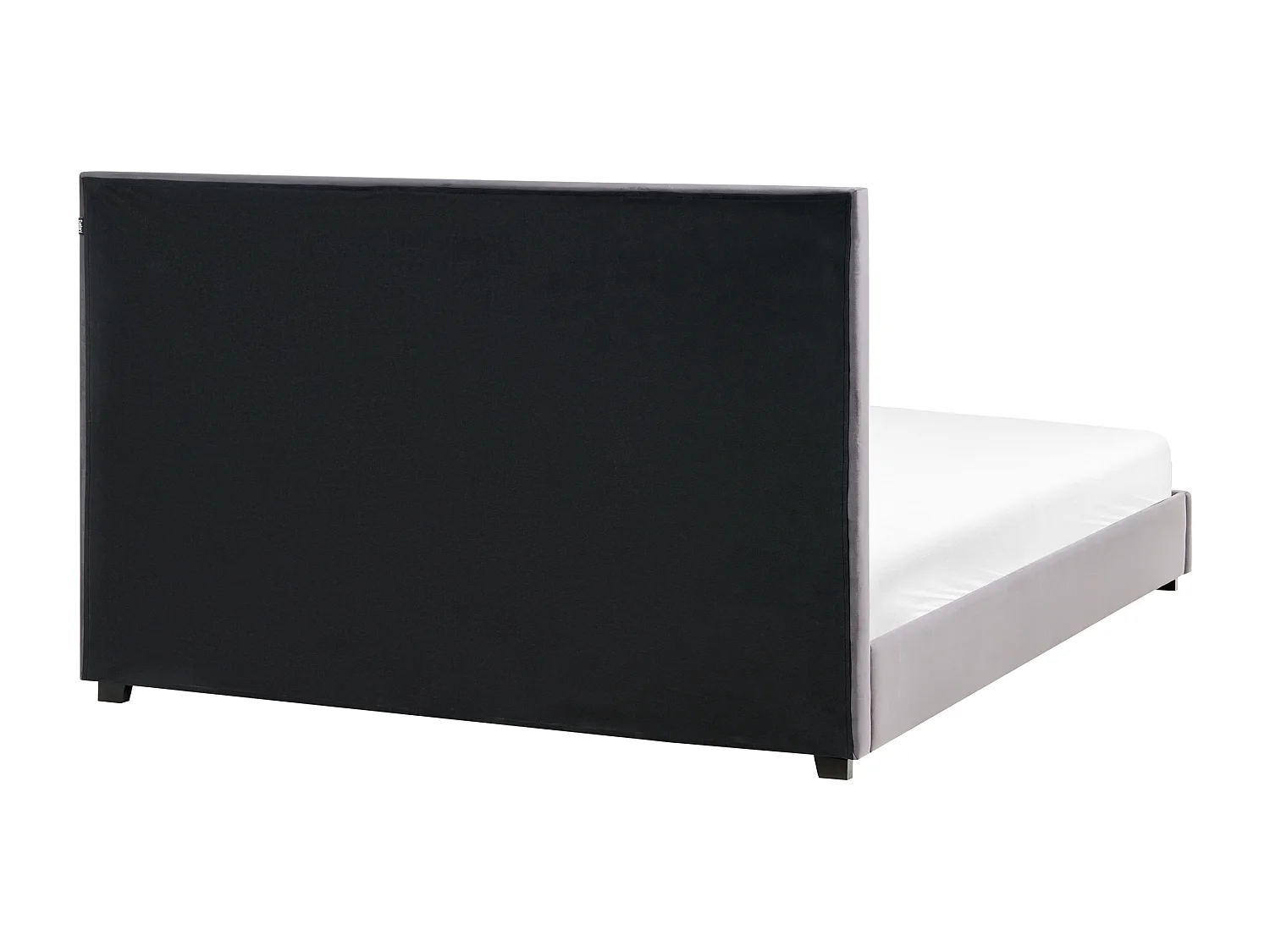 Lit avec sommier Velours ROUEN 180 x 200 cm Gris foncé