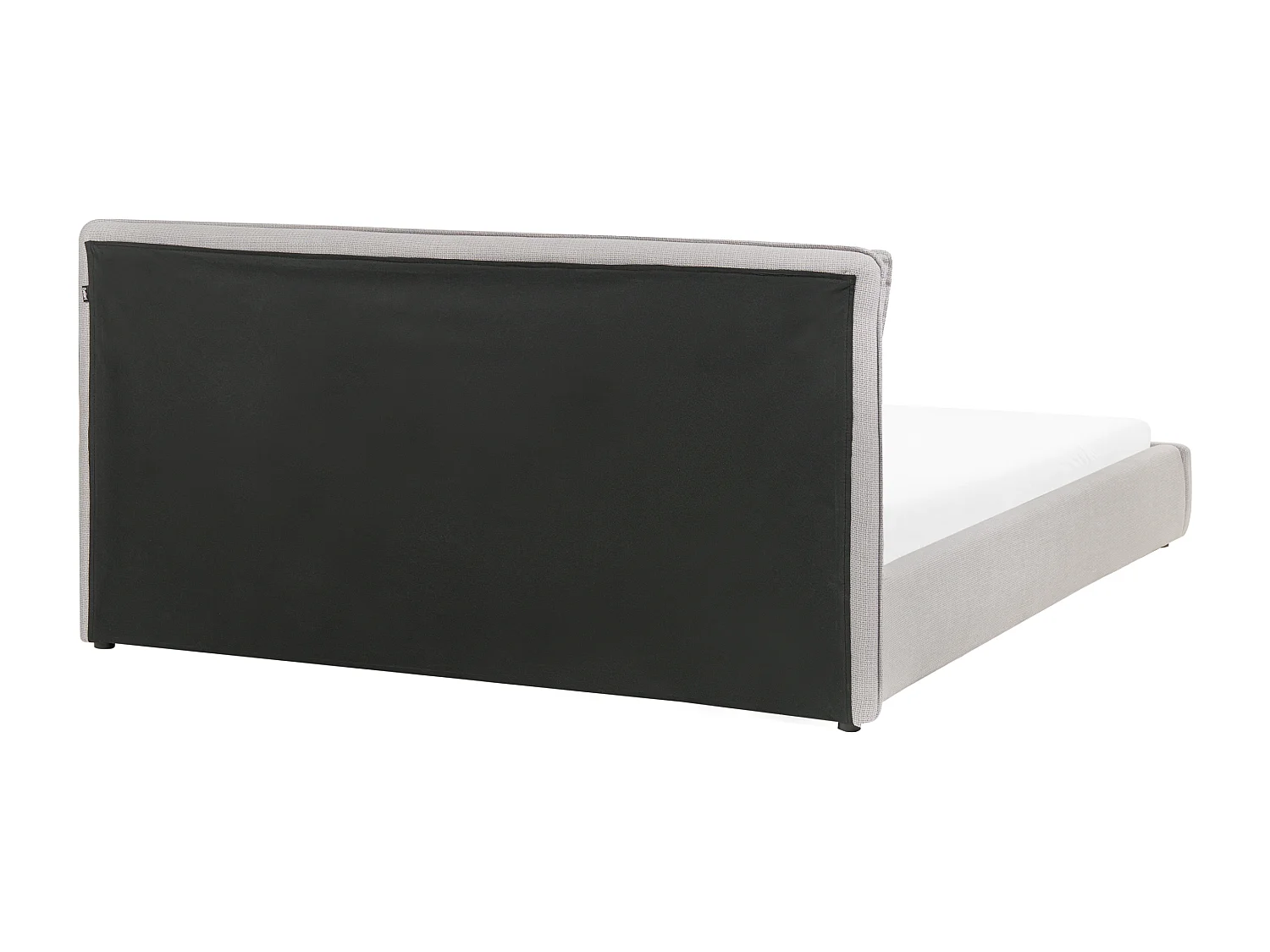 Lit avec sommier Tissu BAJONNA 180 x 200 cm Gris clair