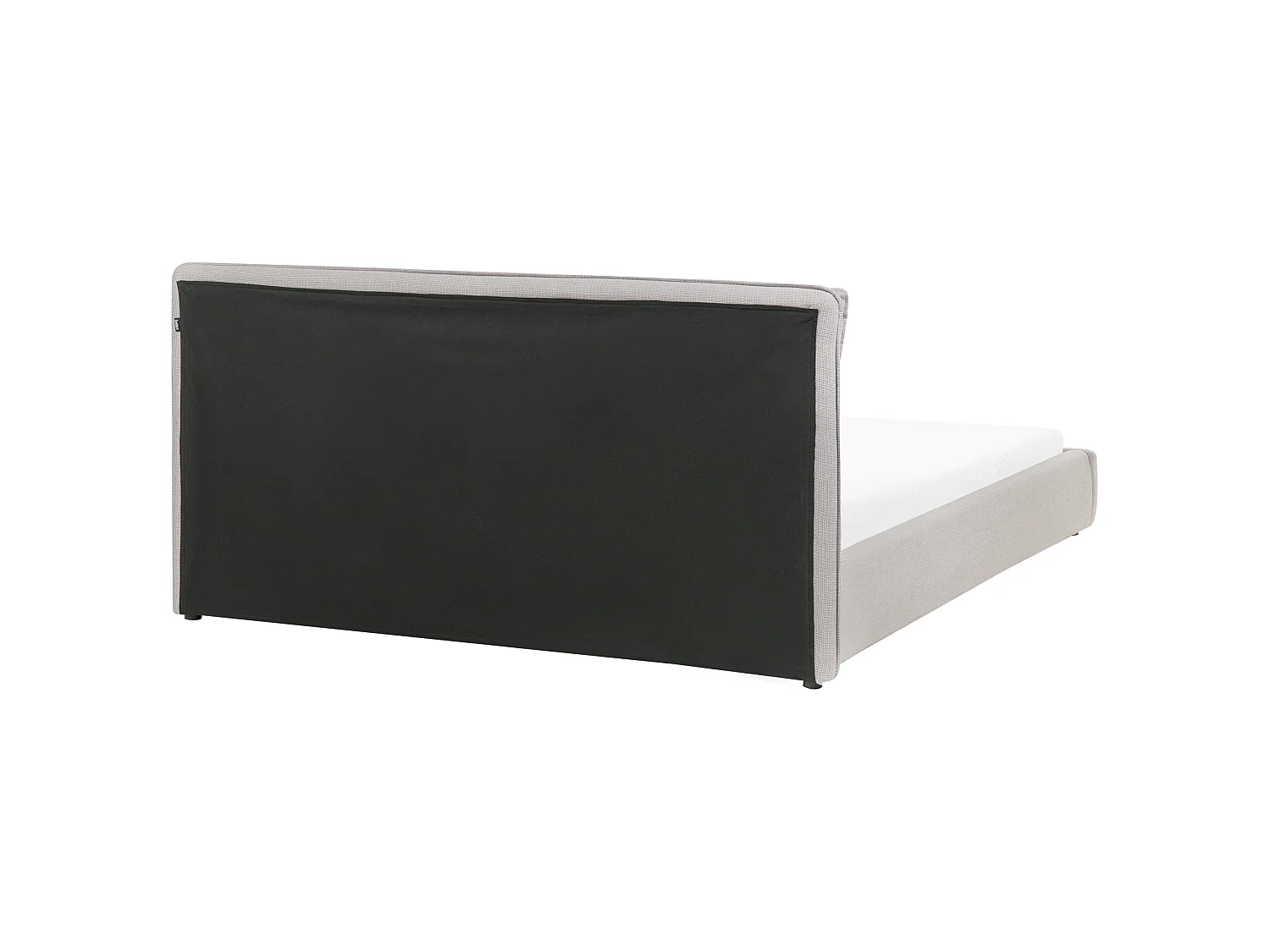 Lit avec sommier Tissu BAJONNA 180 x 200 cm Gris clair