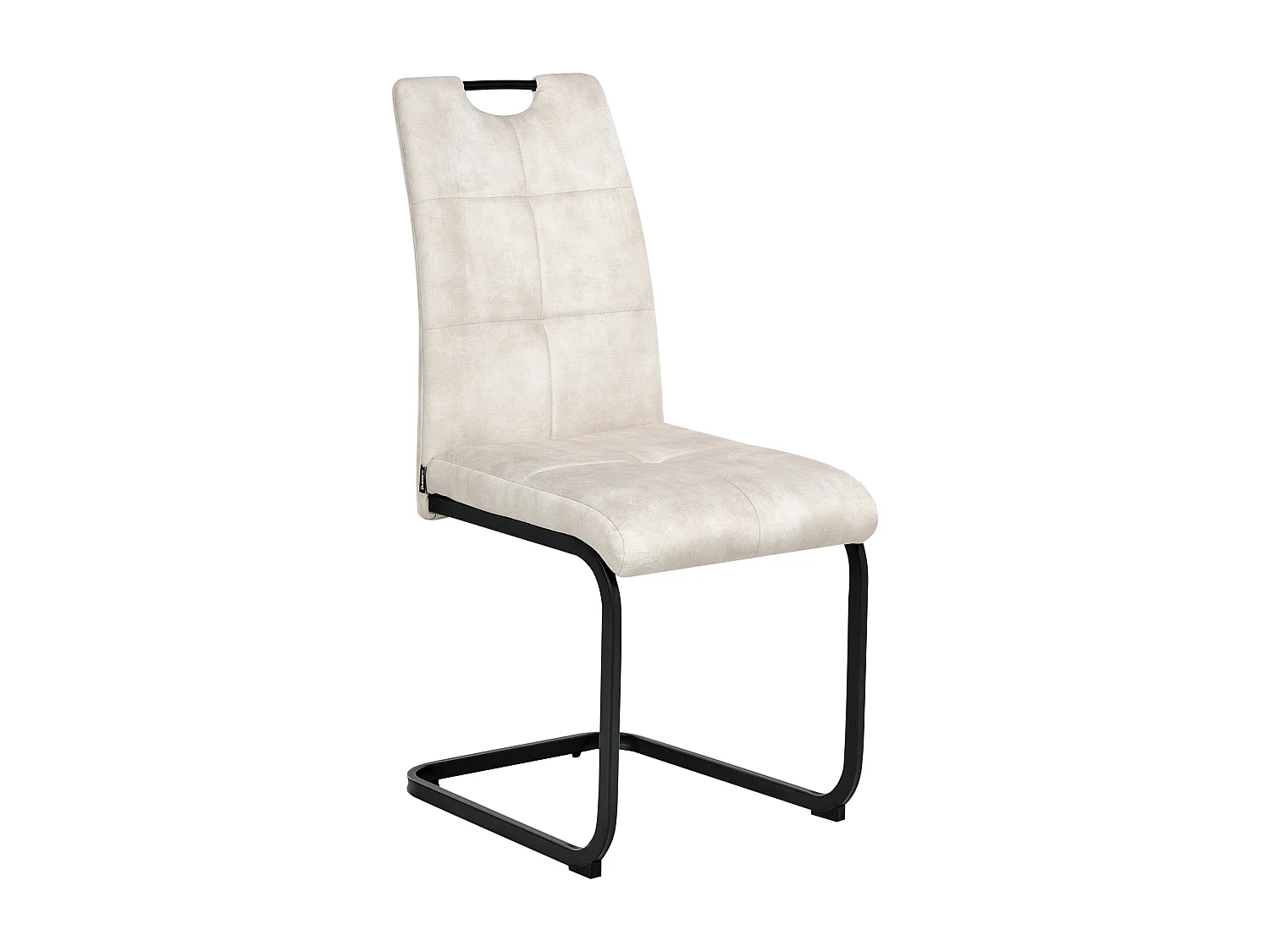 Lot de 4 chaises de salle à manger CISCO Tissu Beige clair