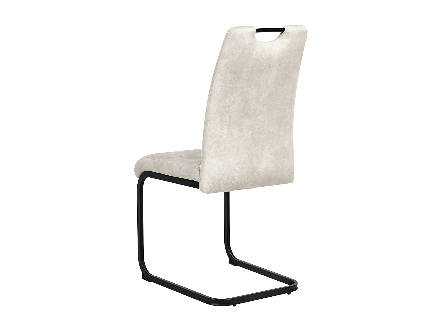 Lot de 4 chaises de salle à manger CISCO Tissu Beige clair