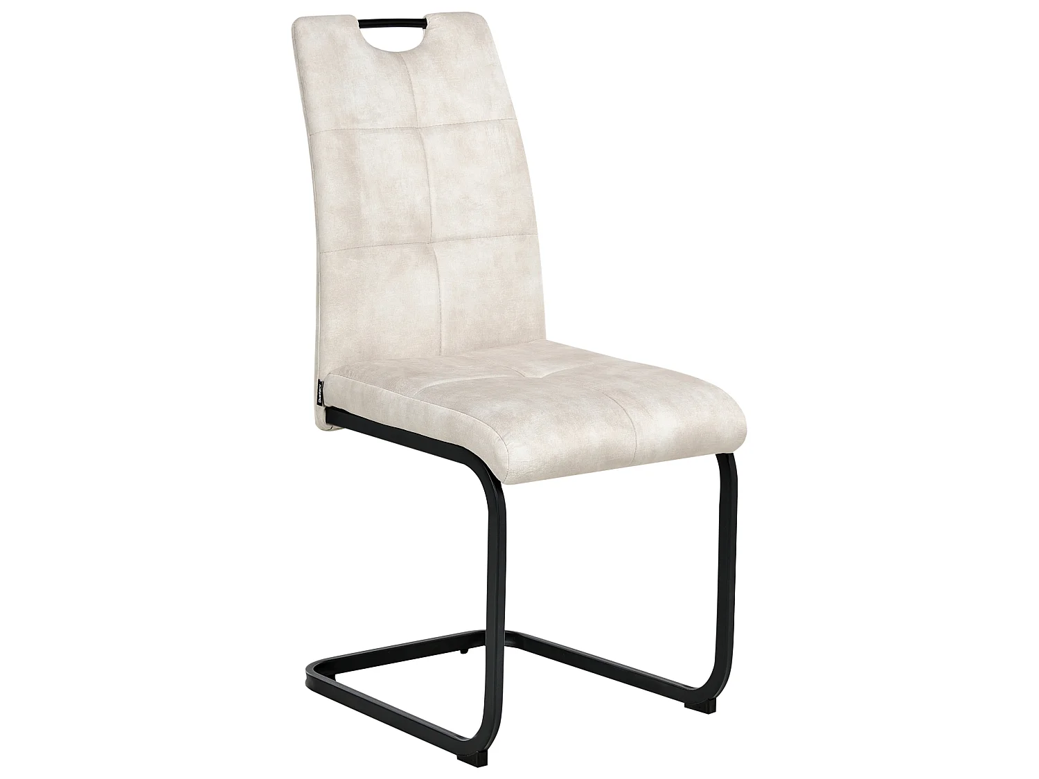 Set of 4 Dining Chairs CISCO Fabric Light Beige