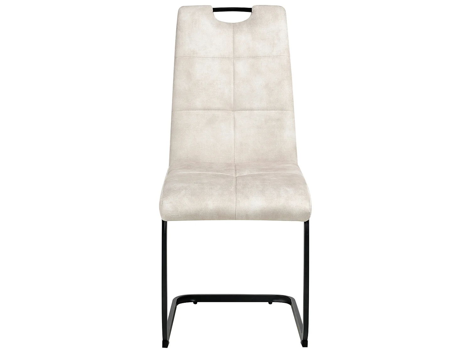 Set of 4 Dining Chairs CISCO Fabric Light Beige