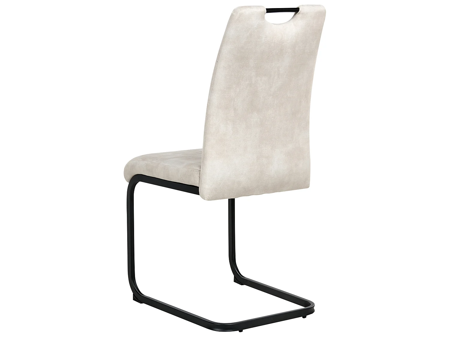 Set of 4 Dining Chairs CISCO Fabric Light Beige