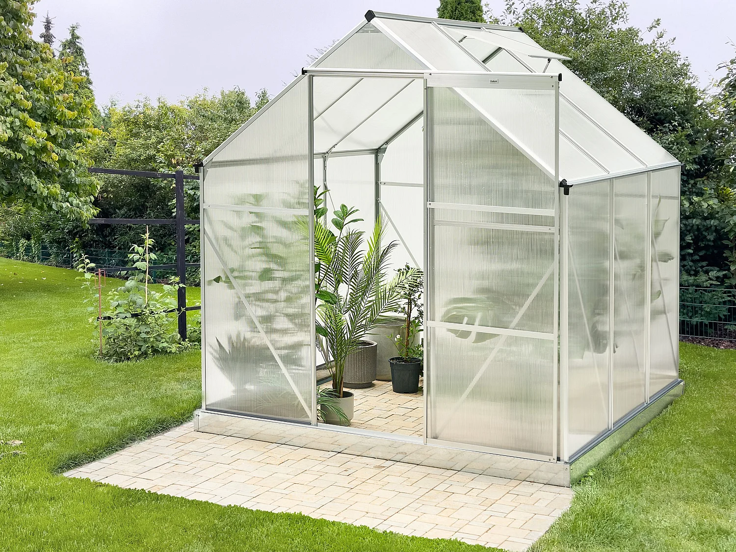Serre de jardin APULIA 191 cm 190 cm Argenté