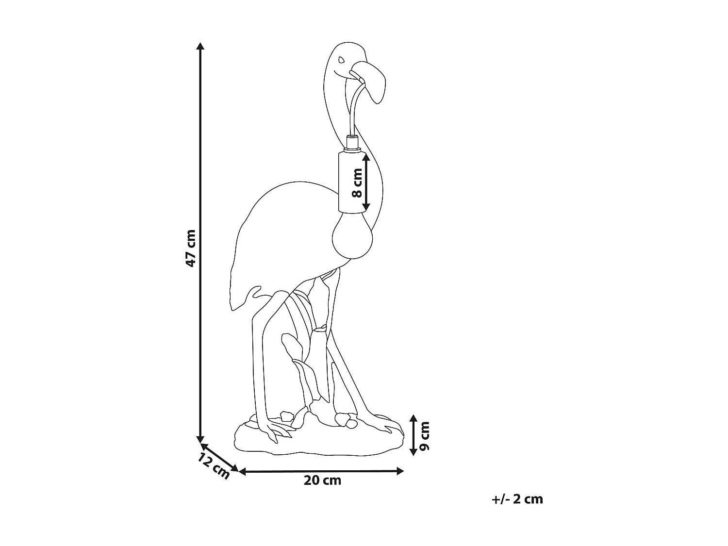 Lampe à poser Flamand rose VICE Doré