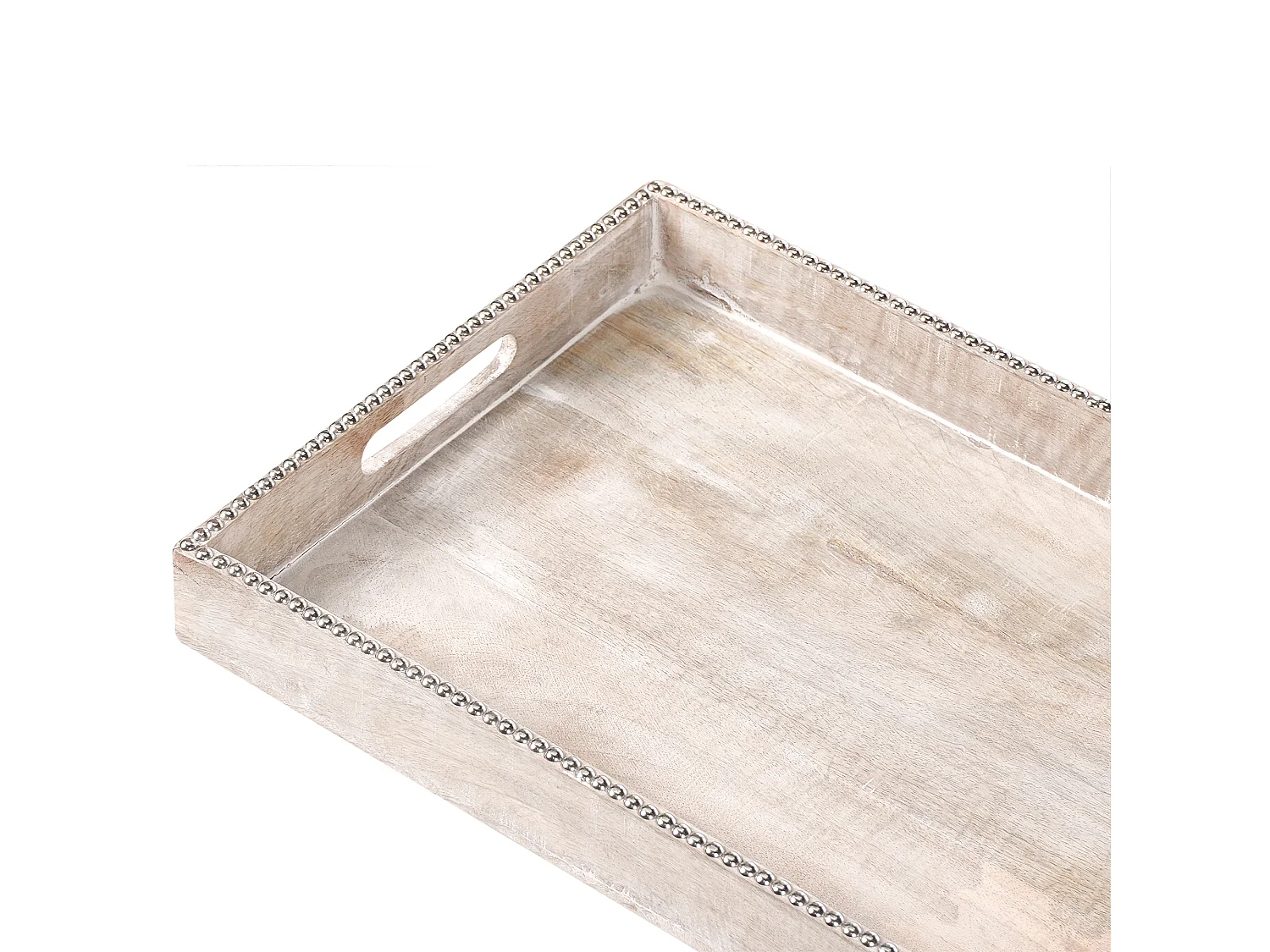 Lot de 2 plateaux de service QUENA Bois de manguier Marron clair