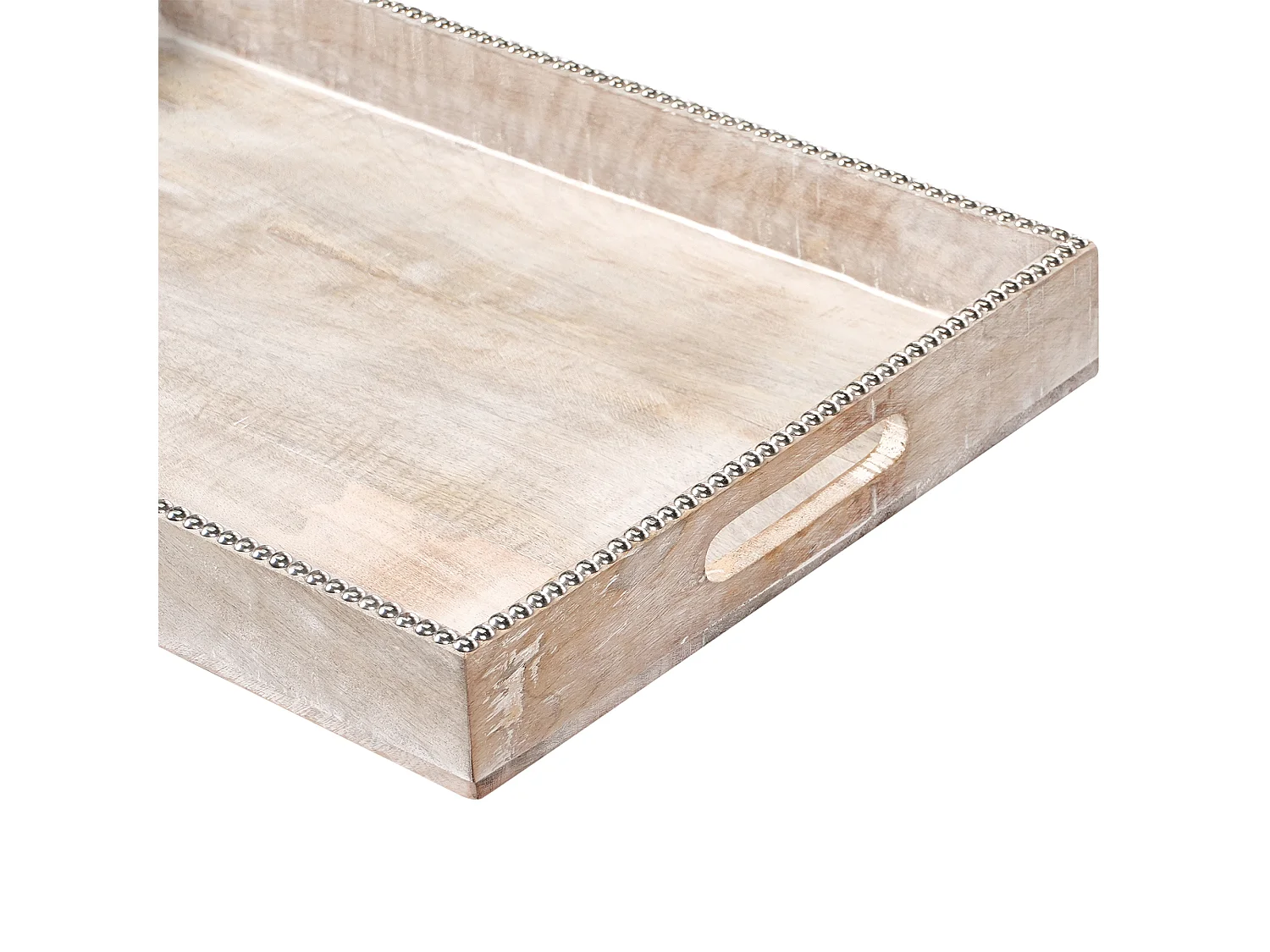 Lot de 2 plateaux de service QUENA Bois de manguier Marron clair