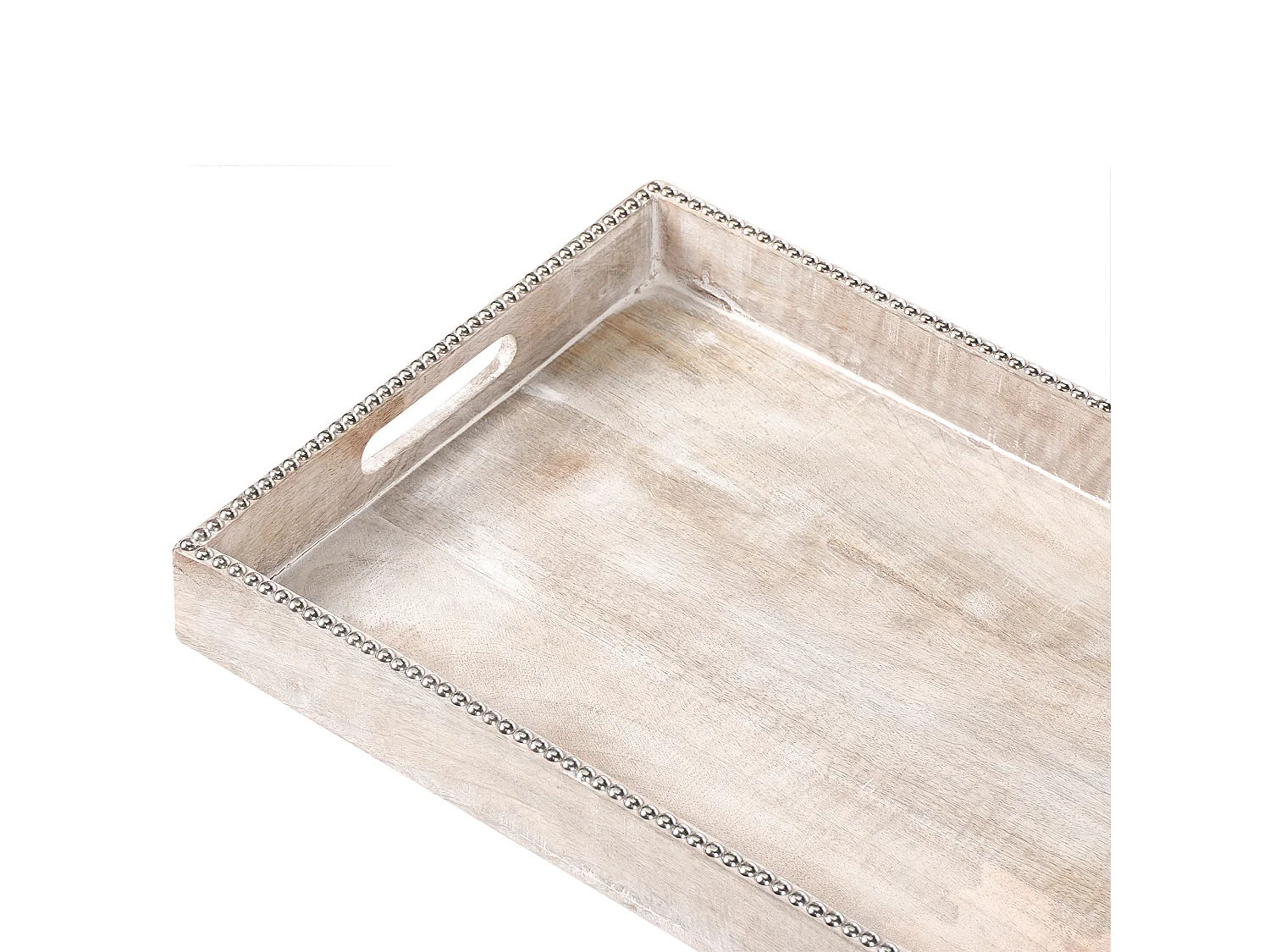 Lot de 2 plateaux de service QUENA Bois de manguier Marron clair