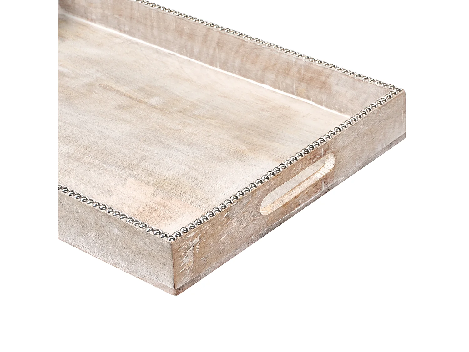 Lot de 2 plateaux de service QUENA Bois de manguier Marron clair