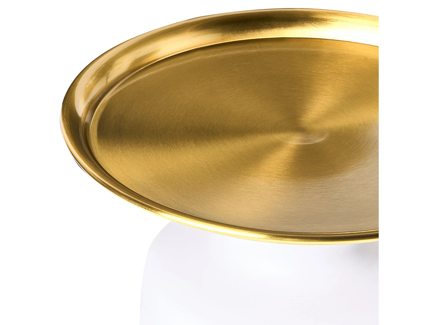 Table d'appoint DOVE Métal Blanc/doré