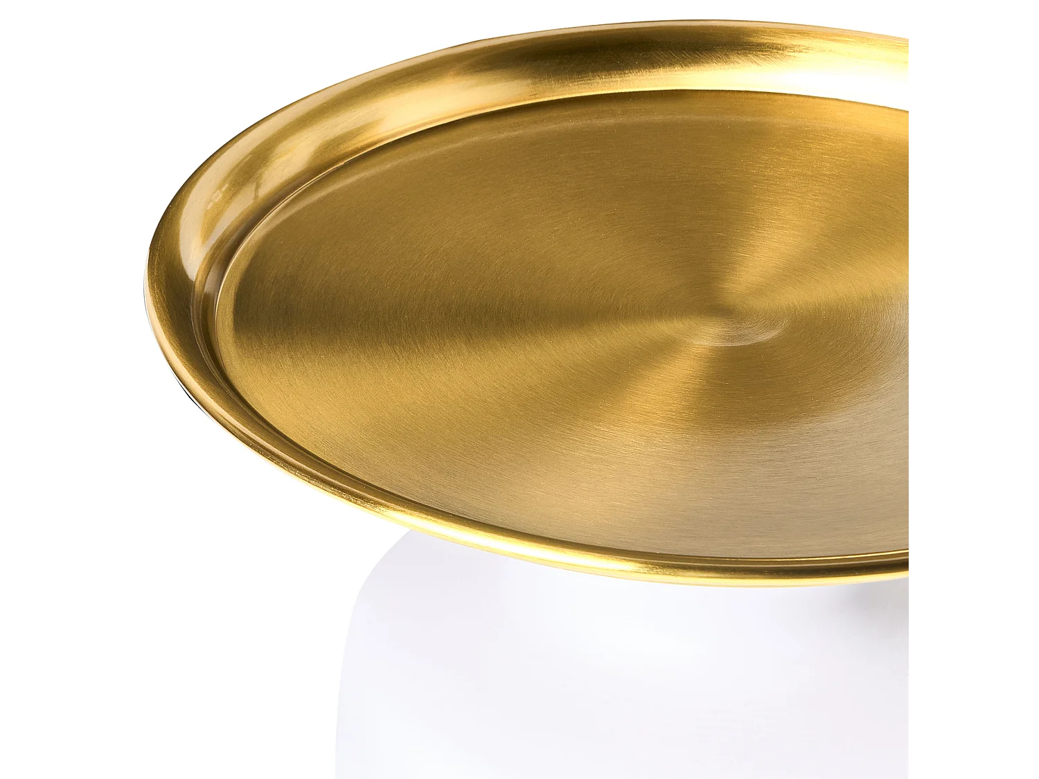 Table d'appoint DOVE Métal Blanc/doré