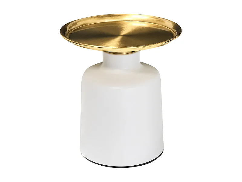 Table d\'appoint DOVE Métal Blanc/doré