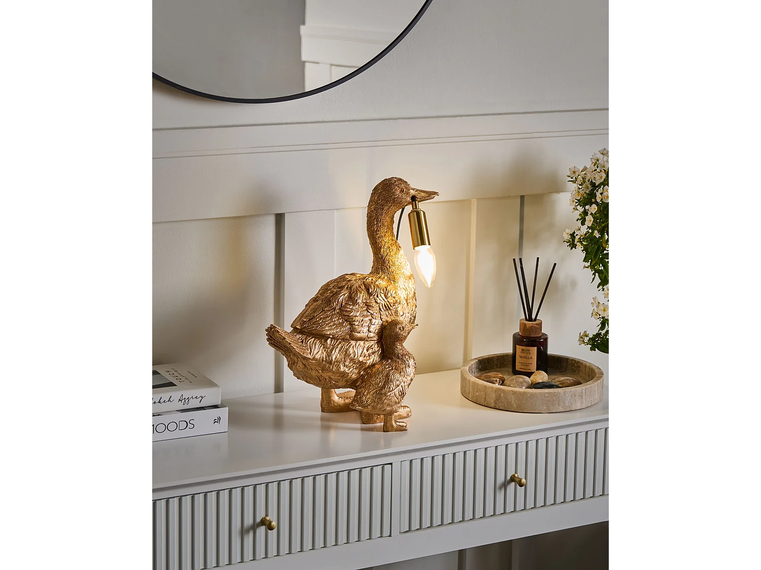 Lampe à poser Canard DAFFY Doré