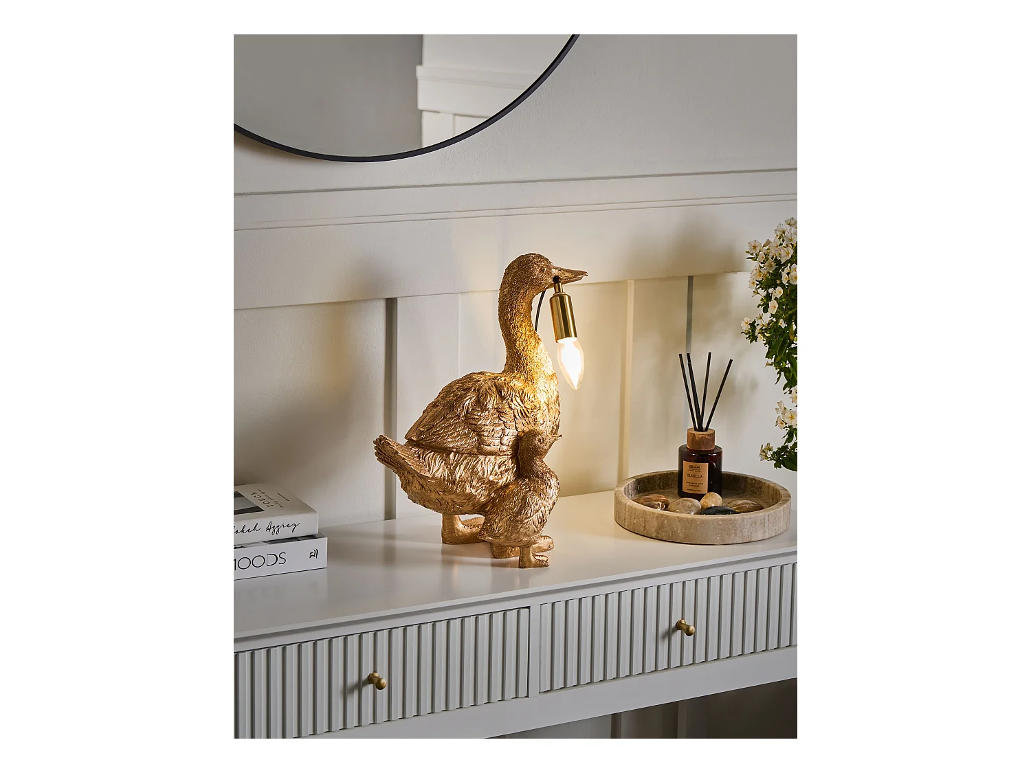 Lampe à poser Canard DAFFY Doré