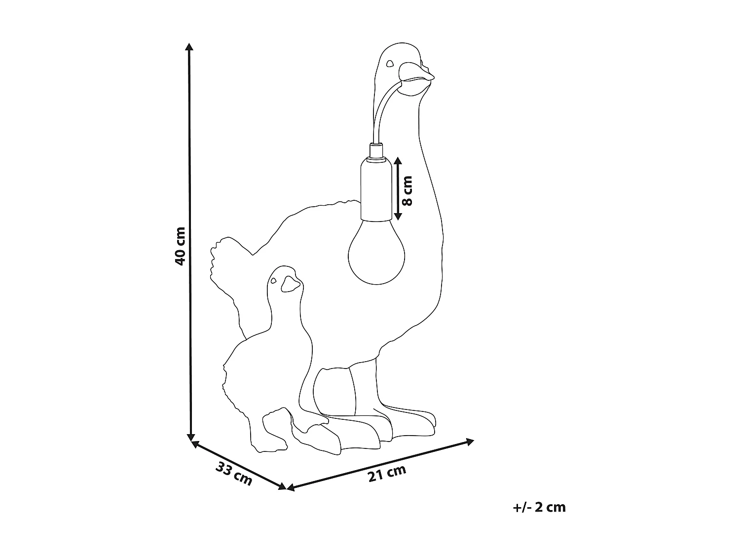 Lampe à poser Canard DAFFY Doré