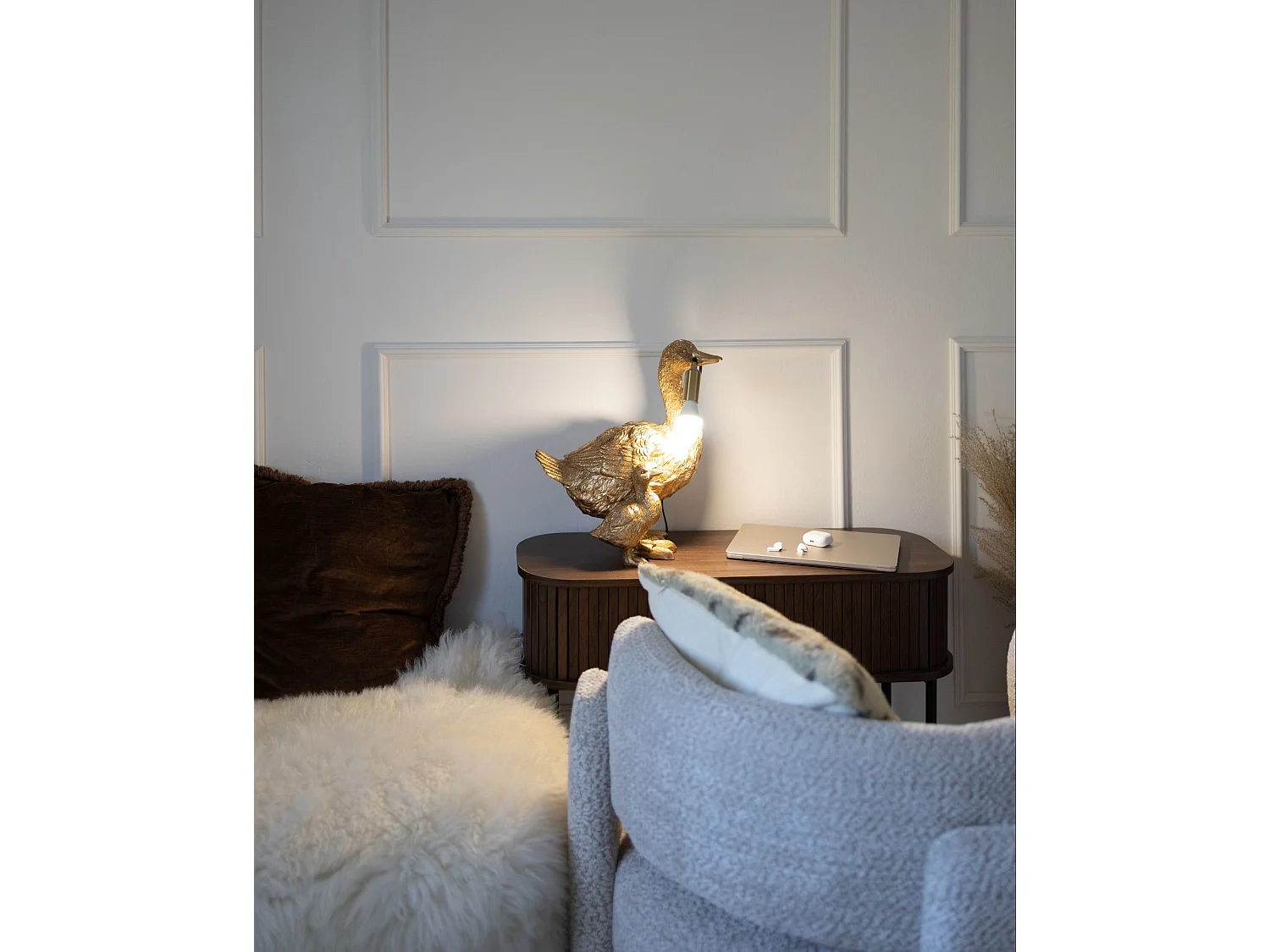 Lampe à poser Canard DAFFY Doré