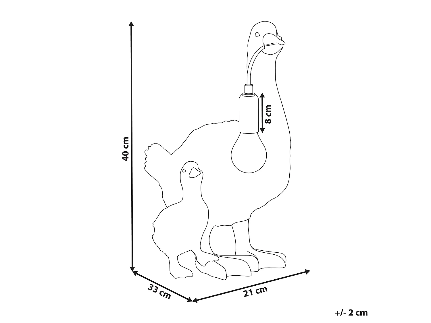 Table Lamp Duck DAFFY Gold