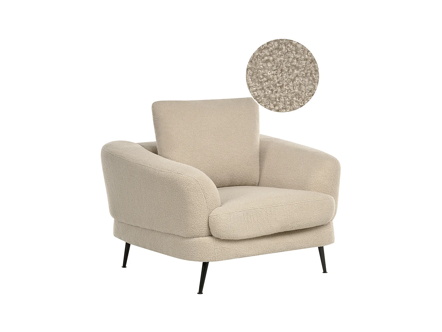 Fauteuil KJAER Bouclé Beige clair