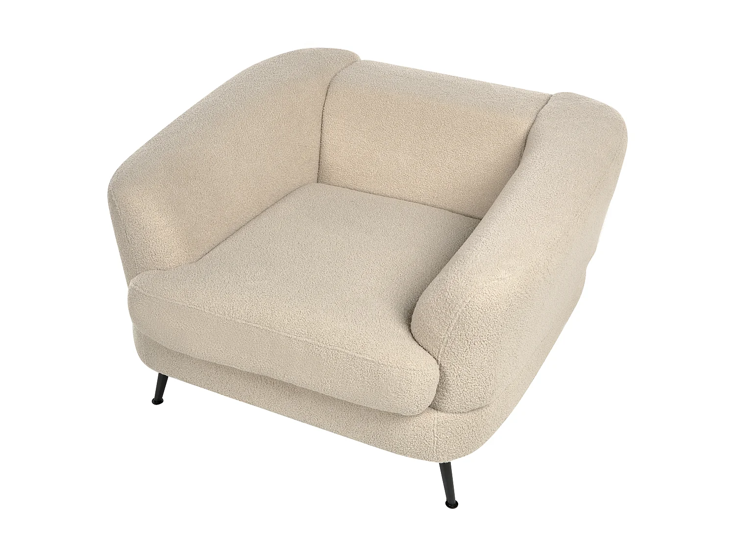 Fauteuil KJAER Bouclé Beige clair