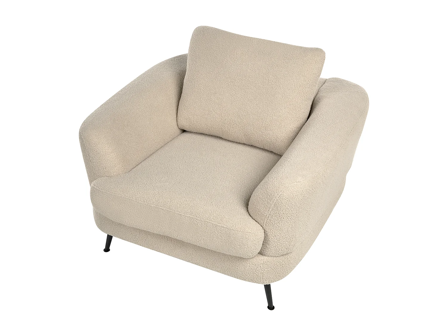 Fauteuil KJAER Bouclé Beige clair