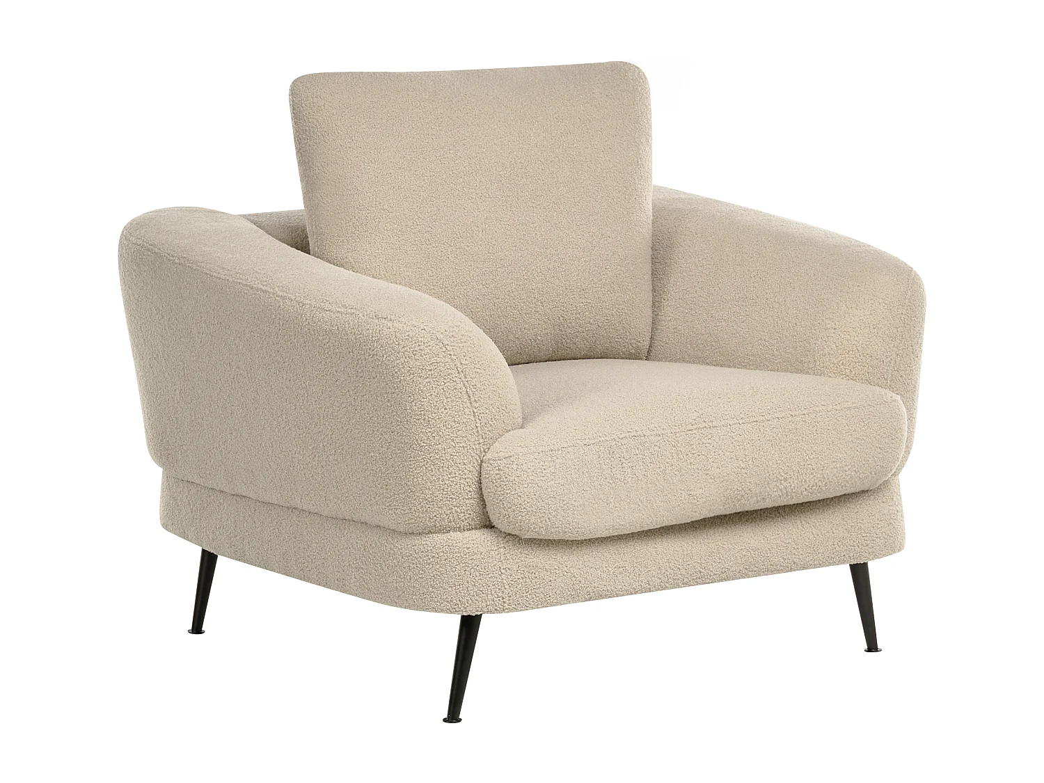 Fauteuil KJAER Bouclé Beige clair