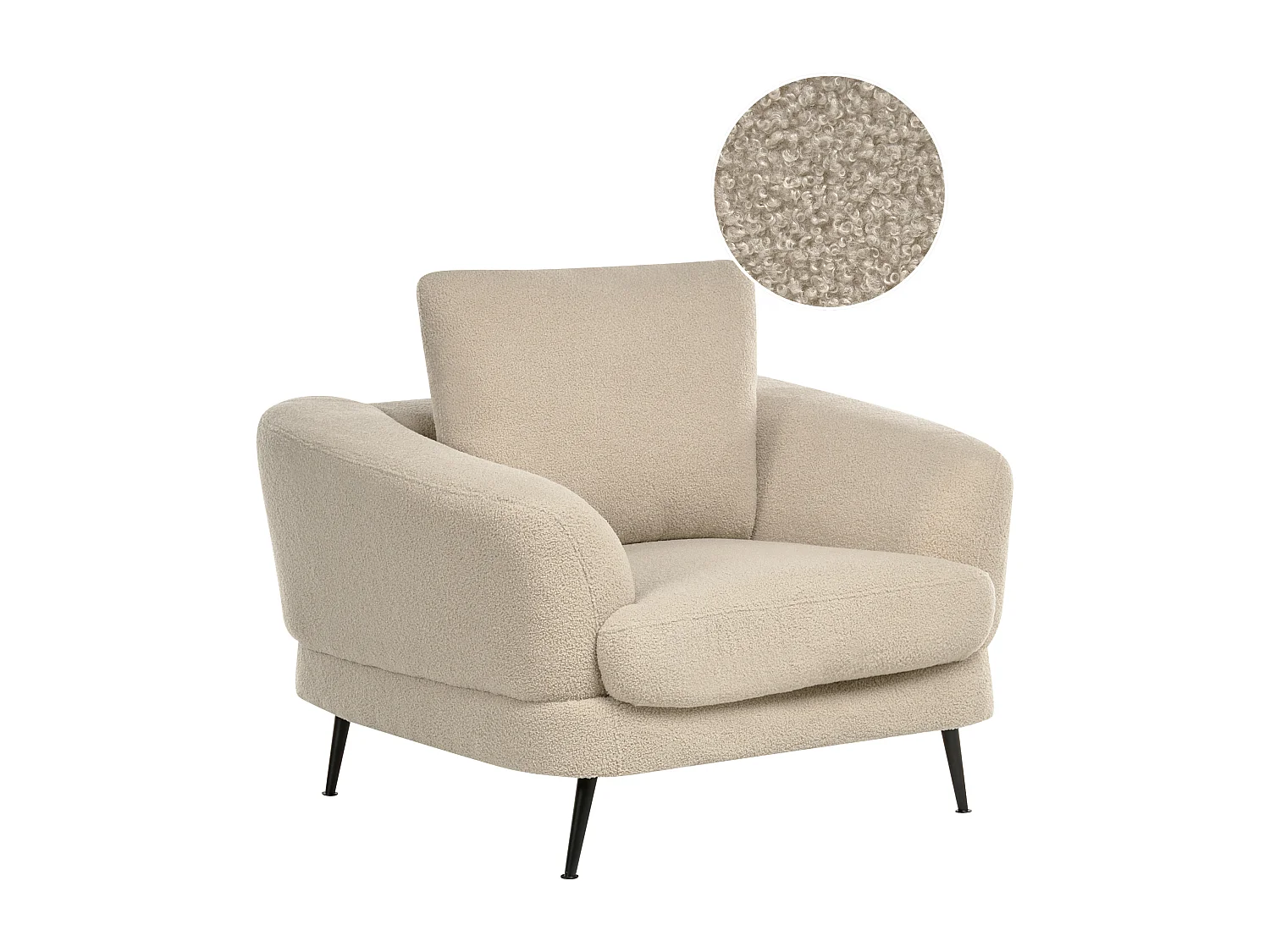 Fauteuil KJAER Bouclé Beige clair