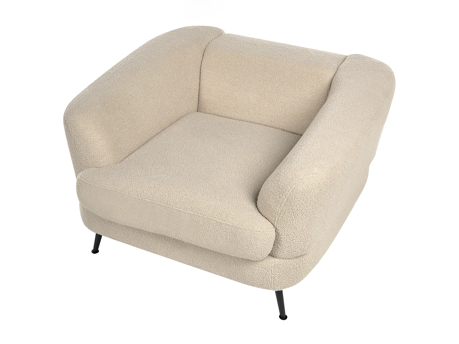 Fauteuil KJAER Bouclé Beige clair