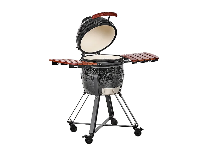 Gril à charbon de bois KAMADO Céramique Noir
