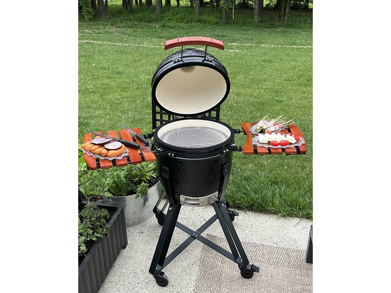 Charcoal BBQ Grill KAMADO Ceramic Black