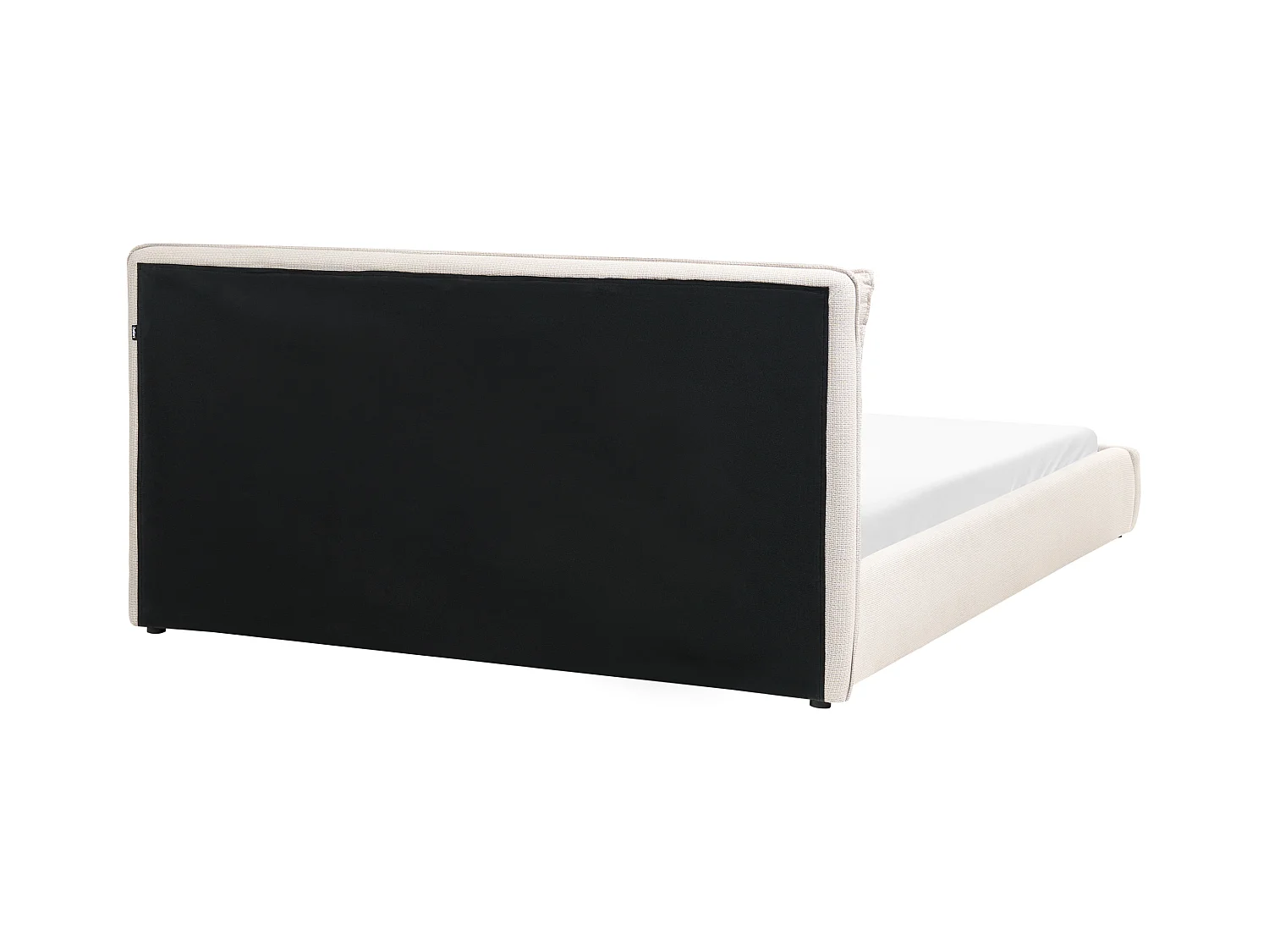 Lit avec sommier Tissu BAJONNA 180 x 200 cm Beige