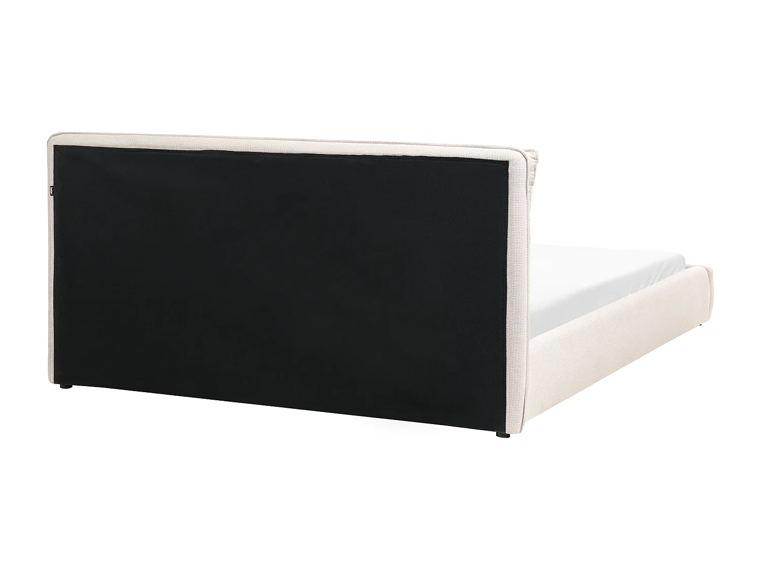 Lit avec sommier Tissu BAJONNA 180 x 200 cm Beige