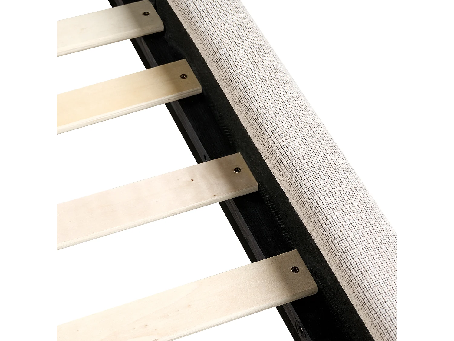 Lit avec sommier Tissu BAJONNA 180 x 200 cm Beige