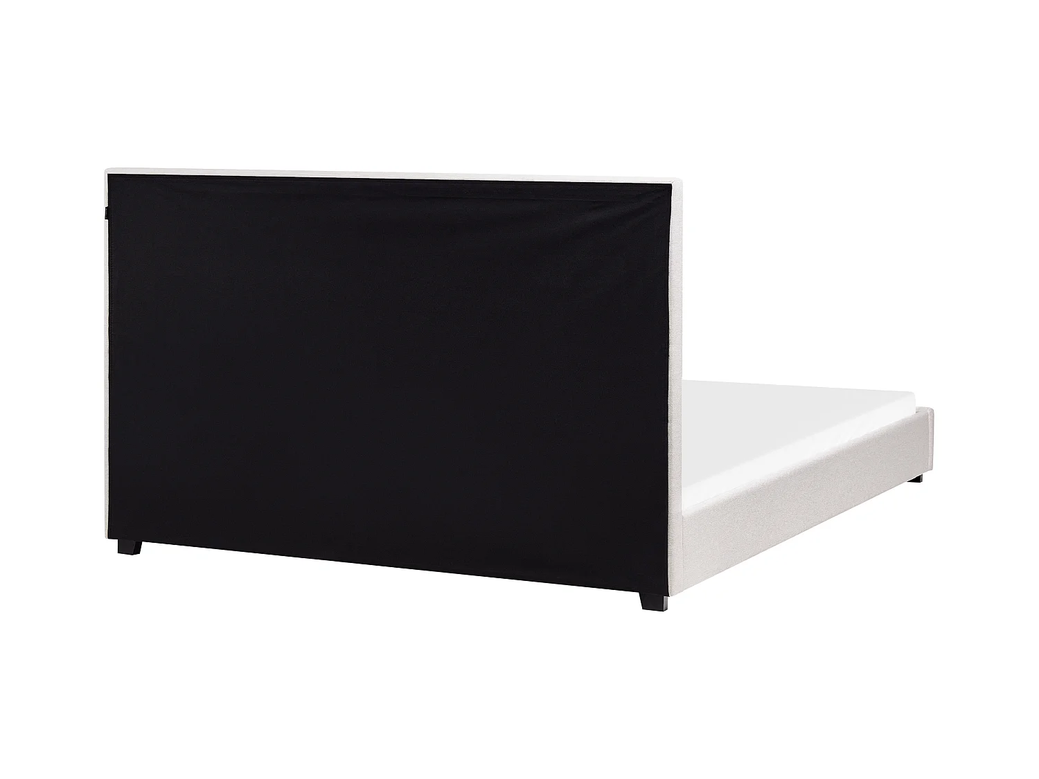 Lit avec sommier Tissu ROUEN 180 x 200 cm Beige clair