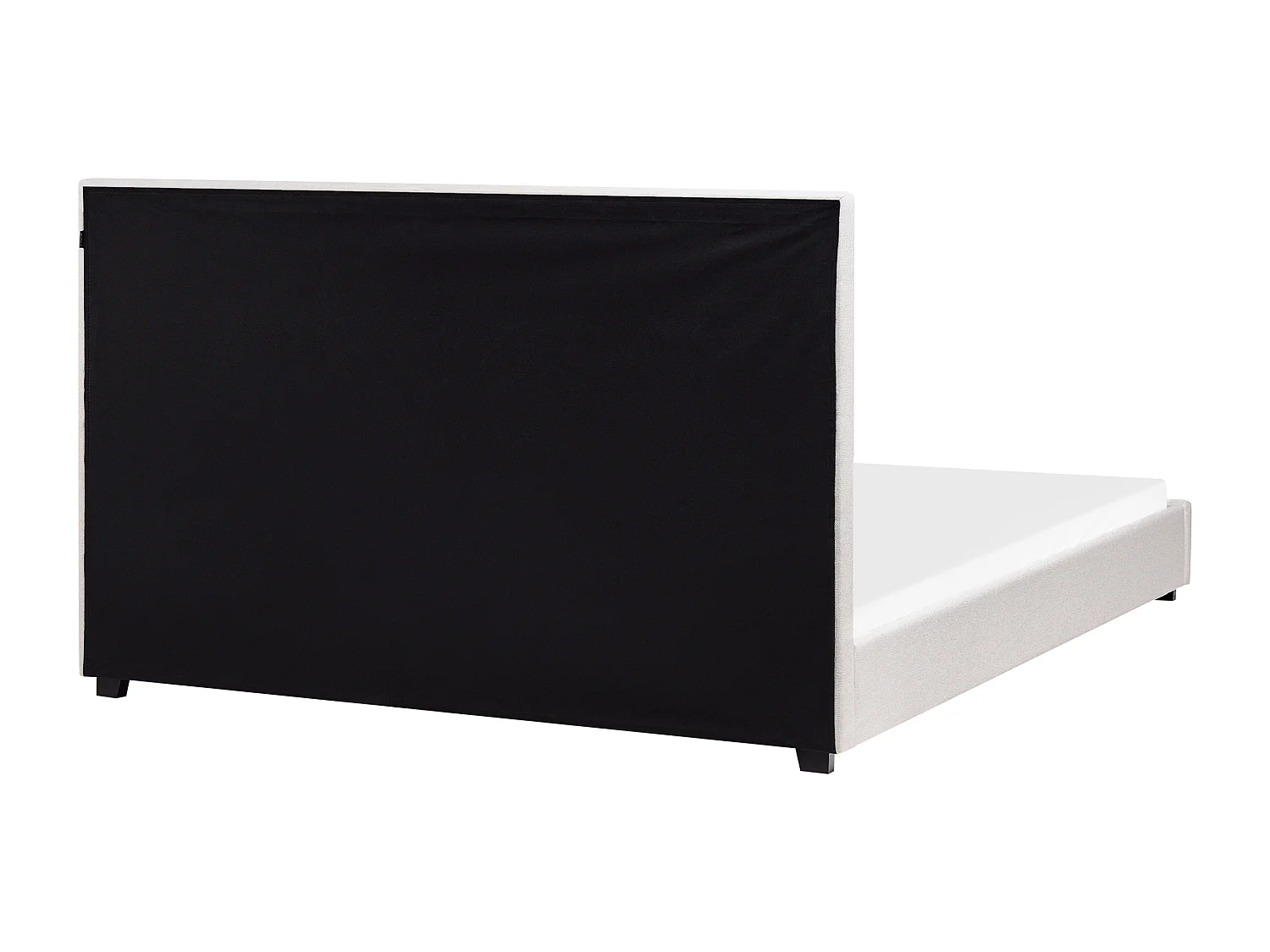 Lit avec sommier Tissu ROUEN 180 x 200 cm Beige clair