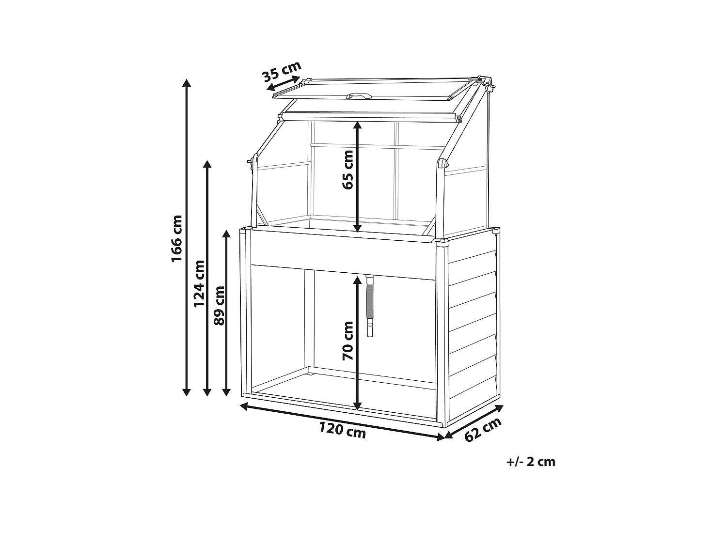 Serre de balcon NOVOLI Blanc cassé 62 cm